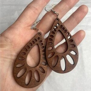 Ethnic bohemian Brown Teardrop Earrings